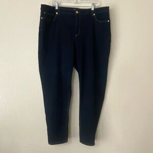 JONES NEWYORK Signature HIGH RISE FULTON SKINNY Women Blue Size 20w